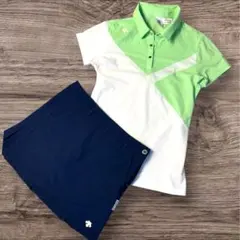 DESCENTE GOLF ノースリーブシャツ スカート 2点セット L/M - メルカリ