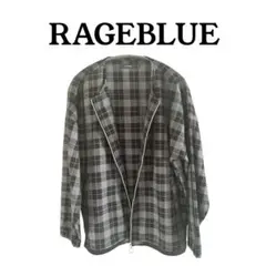 RAGEBLUE レイジブルー　チェック柄 ジップアップジャケット ブルゾン　S