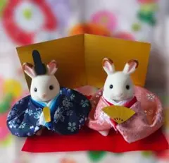 シルバニア　　豪華金襴生地の雛人形の衣装