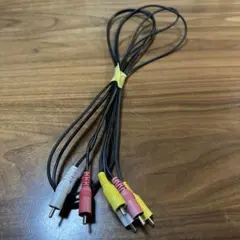 AV用RCAケーブル 赤・白・黄 (3本オスー3本オス)(USED品)