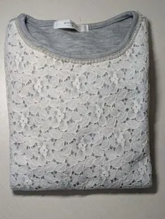 【送料無料】パールネックレースTシャツ