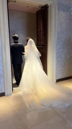 ホワイトウェディングベール コーム付き