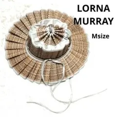 美品 LORNA MURRAY ローラマーレイ プリーツ 折り畳み 麦わら帽子