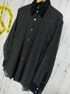 JOHN LAWRENCE SULLIVANドット シャツ 水玉柄 白 黒 希少のサムネイル