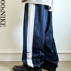 00s OLD NIKE Lサイズ バギートラックパンツ ネイビー Y2K