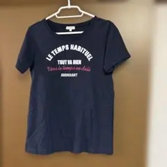 HusHusH ロゴプリント 半袖Tシャツ ネイビーのサムネイル