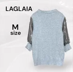 LAGLAIA 美品 グレー Mサイズ トップス カットソー 袖チュール