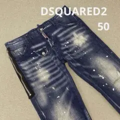 K235＊ DSQUARED2 デニムパンツ サイドジップ ペイント サイズ50のサムネイル