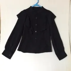 SHEIN ブラック フリルシャツ M