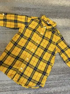 GAP イエロー・チェック 長袖シャツ　5years