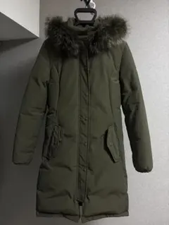 新品 ローレン ラルフローレン ダウンコート カーキ ファー S - メルカリ