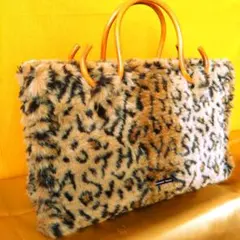 美品✰Samantha Thavasa ヒョウ柄ファートートバッグ　手提げバッグ