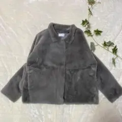 お値下！KBFグレー フェイクファー ショートムートンコート
