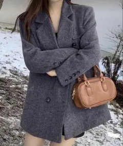 【匿名配送】タグ付き　SHEIN ヘリンボーン ジャケット アウターSサイズ