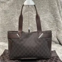✨極美品　GUCCI グッチ トートバッグ ハンドバッグ 肩掛け GGキャンバス