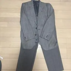 グレー チェック柄 ダブルブレストスーツ　セットアップ