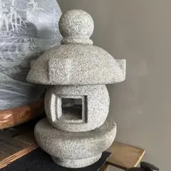 岬形 石製 灯篭デザイン 置物 中型