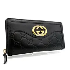 ★極美品★GUCCI スーキー ラウンドジップ 長財布 シマ インターロッキング