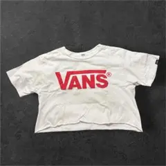 VANS クロップド丈 Tシャツ ホワイト 切りっぱなしのサムネイル