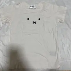 miffy 顔プリント Tシャツ クリーム色