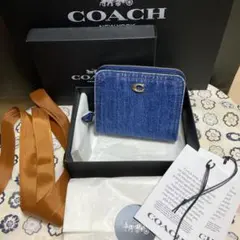 プレゼントに☆新品☆人気☆COACH デニム 二つ折り財布☆