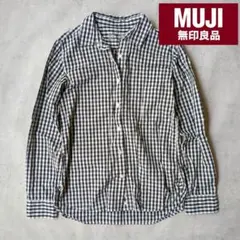 無印良品 チェック柄コットン長袖シャツ Sサイズ