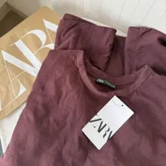 【新品】ZARA フリル付チュニック　裏起毛