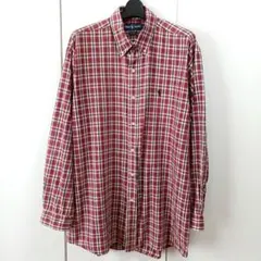 Ralph Lauren 長袖シャツ Lサイズ レッド系チェック