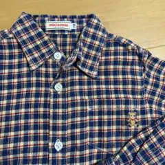 ミキハウス チェック柄 長袖シャツ 110