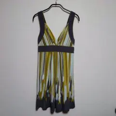 【美品】BCBGMAXAZRIA ストライプ ノースリーブ ワンピース