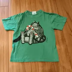 Crazy Shirts 猫 プリント Tシャツ グリーンのサムネイル