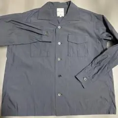 za24 Re CLOTHING BOXシルエット開襟シャツ　Dグレー　S