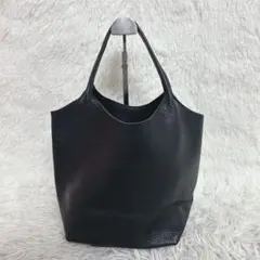 極美品】ヨーガンレール ハンドバッグ オールレザーレザー ブラック 