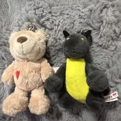NICIぬいぐるみ マスコット キーホルダー 2点セット