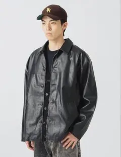 [ビームスハート] ブルゾン フェイクレザー