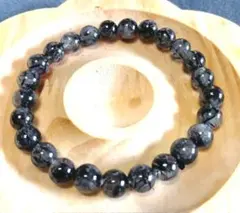 天然石　ブラックルチルのブレスレット