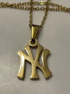 ★【美品】ヤンキース　ゴールド　ロゴ　ネックレス　NY MLB★