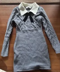 膝丈 ニットワンピース SHEIN