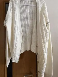 JaVa ホワイト カーディガン XL