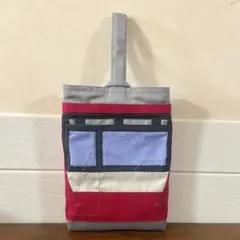 シューズバッグ　電車　レッド