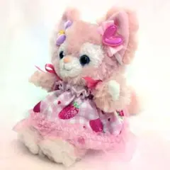 リーナベル♡いちご柄♡カーテンホルダーサイズ♡ハンドメイドコスチューム♡のサムネイル