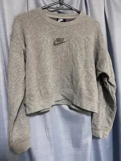 Nike グレー クロップドスウェット S