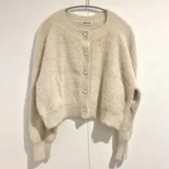 COCODEAL フェザーニットカーディガン