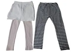 プティマイン ユニクロ パンツ 2枚セット 110 スカート付きレギンス