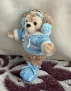 ダッフィー　スケート　ぬいぐるみバッチ