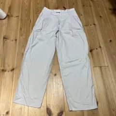 UNIQLO U コットンブレンドタックワイドパンツ　64 LIGHT GRAY