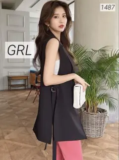 h*y様 1487 美品 GRL グレイル サイドベルトベスト