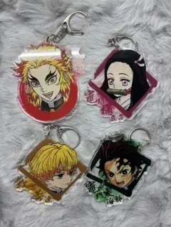 鬼滅の刃ウェットカラーシリーズアクリルキーホルダー4種セット
