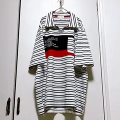未使用 PAGELO パジェロ ボーダー半袖ポロシャツ マリン M メンズ 