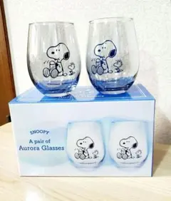 【新品未使用】 スヌーピー オーロラグラス ペアセット
